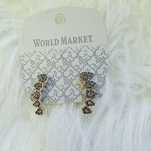 Gold & grey earrings